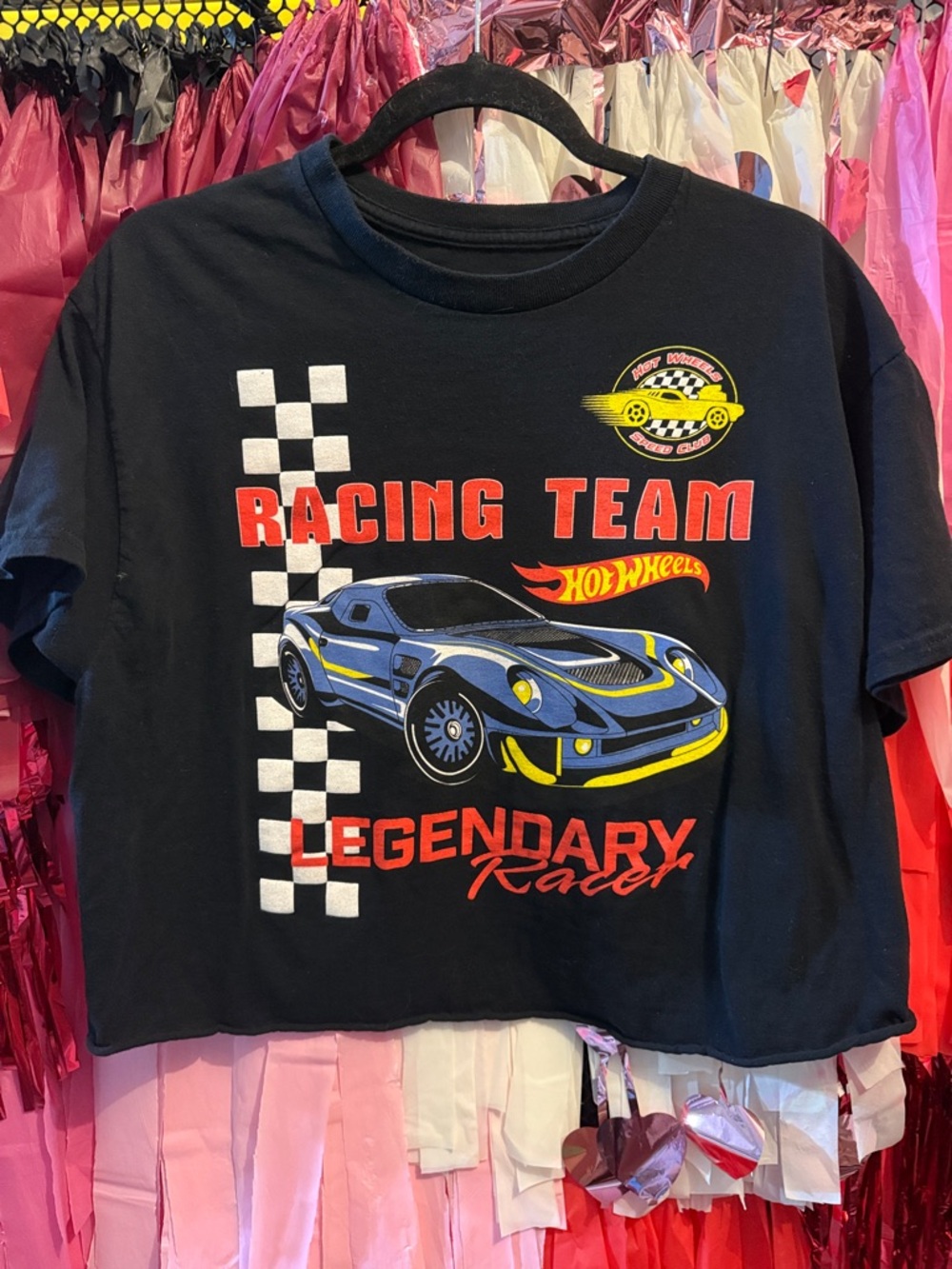 Hot Wheels Black Racing Team Crop Top